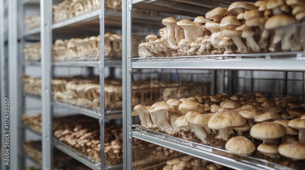 Multi-layered systems enhance vertical mushroom cultivation efficiency in a controlled environment Multi-layered systems enhance vertical mushroom cultivation efficiency in a controlled environment