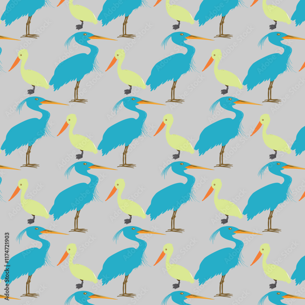 Fototapeta premium seamless pattern with birds