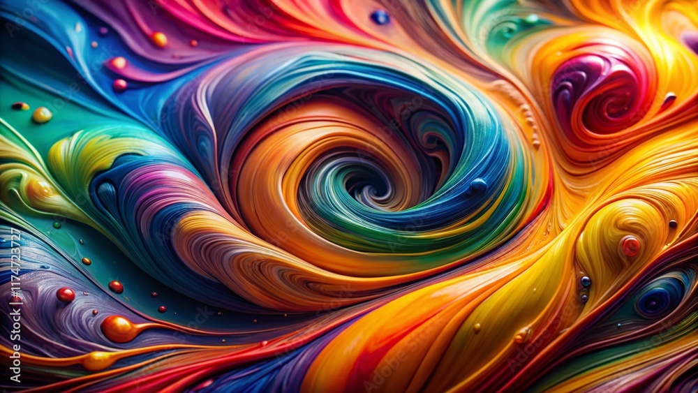Abstract Colorful Liquid Paint Swirl - Dynamic Energetic Background Abstract Colorful Liquid Paint Swirl - Dynamic Energetic Background