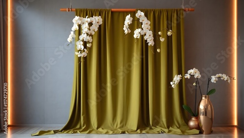 curtains in the room