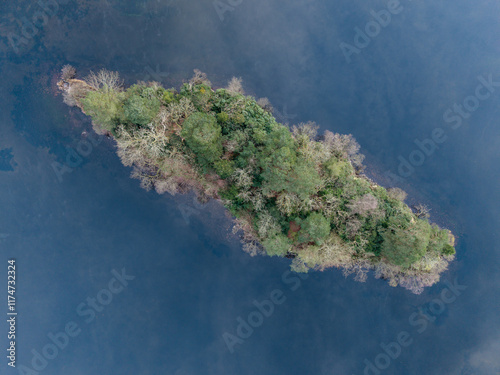 Beautiful aerial drone land...