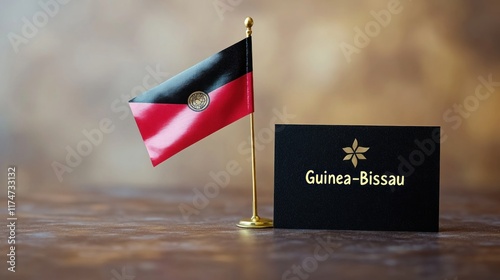 Guinea-Bissau Flag and Business Card: A Representation of National Identity photo