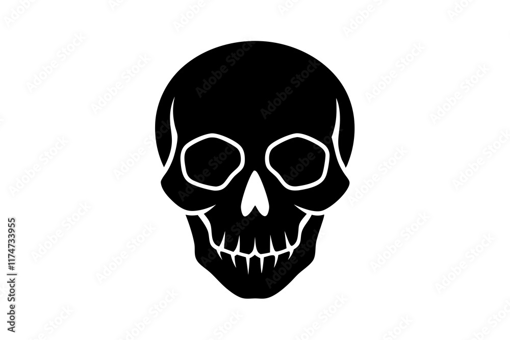 Skull Silhouette Illustration for Artistic and Scary Designs
Skull Silhouette Illustration for Artistic and Scary Designs