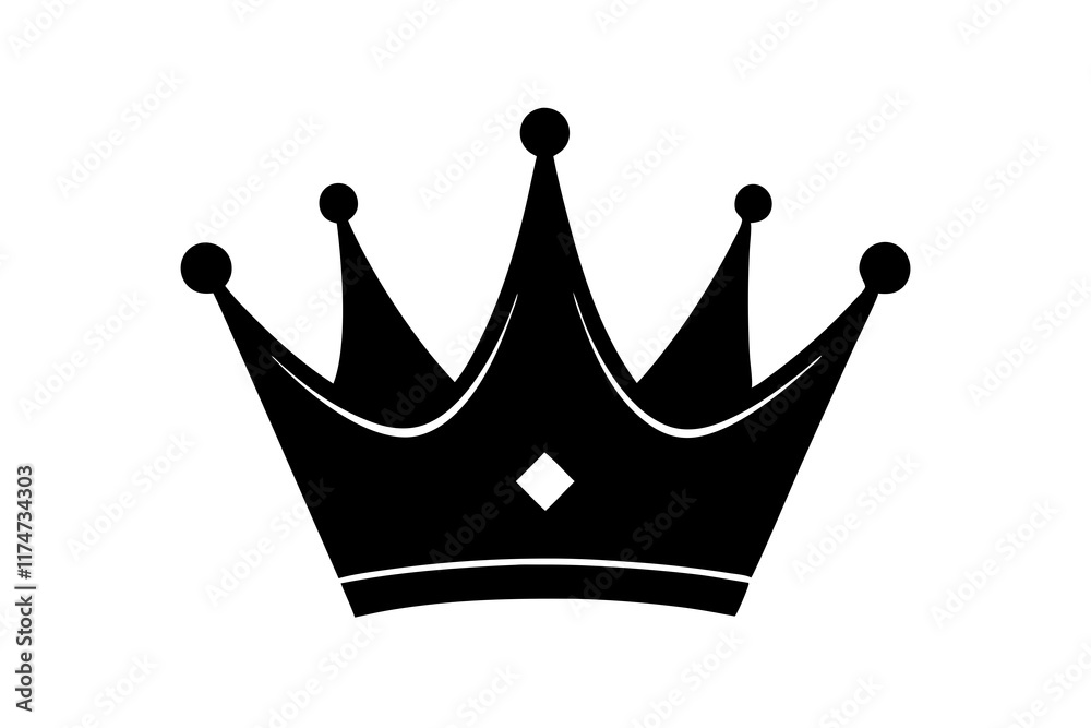 Crown Silhouette Illustration Perfect for Logos Invitations and Royal Designs
Crown Silhouette Illustration Perfect for Logos Invitations and Royal Designs