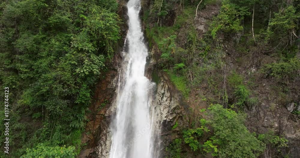 Aerial view of Khun Korn Waterfall in northern Thailand Aerial view of Khun Korn Waterfall in northern Thailand