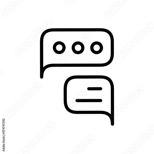 Chat icons engaged in conversation