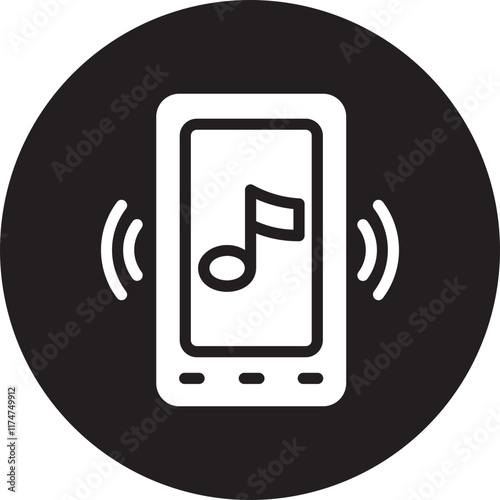 music player glyph icon