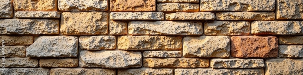 Rustic stacked stone wall, uneven texture, earthy tones, building background, design, beige stone Rustic stacked stone wall, uneven texture, earthy tones, building background, design, beige stone