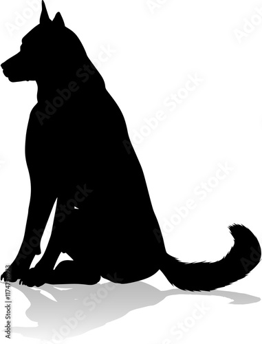 Dog Silhouette Pet Animal