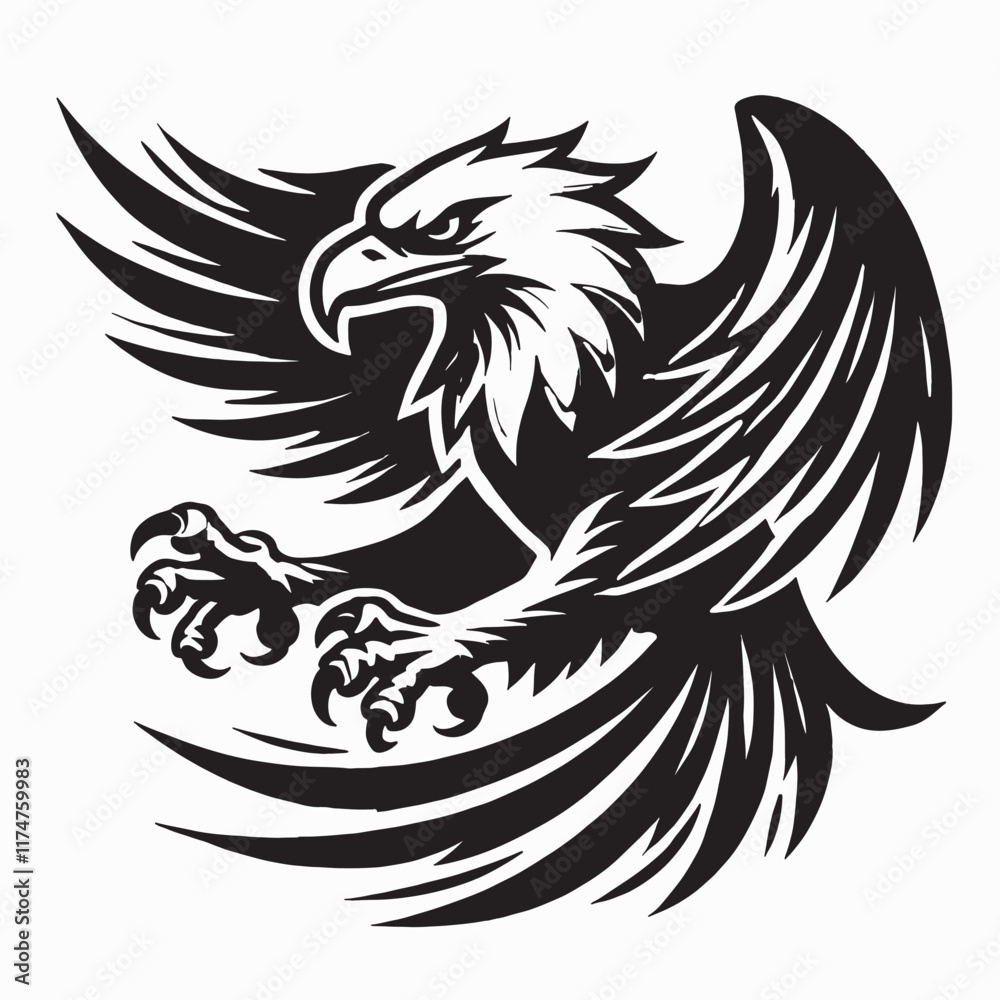 Fototapeta premium eagle with wings