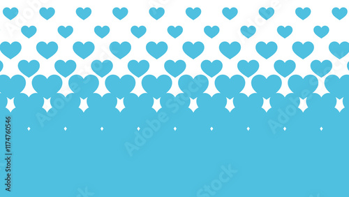 水色のハートのグラデーション背景
Light blue heart gradient background