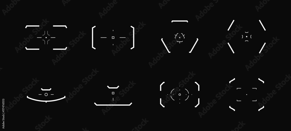 Futuristic Cyberpunk Sights and Targets Design Pack.