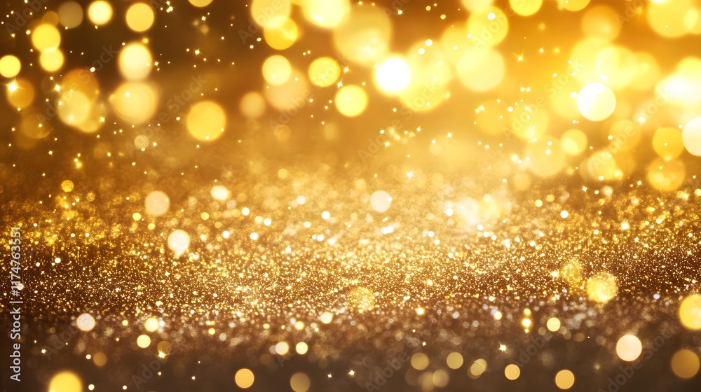 Mesmerizing golden glitter and sparkling bokeh lights create a captivating luminous backdrop perfect for festive holiday decor and glamorous party settings The shimmering Mesmerizing golden glitter and sparkling bokeh lights create a captivating luminous backdrop perfect for festive holiday decor and glamorous party settings The shimmering