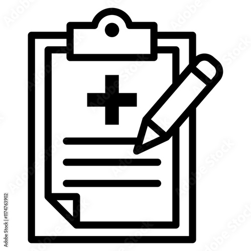 Medical Record  Icon Element For Design