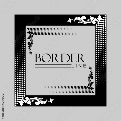 Border ornament Design grafis vector design
