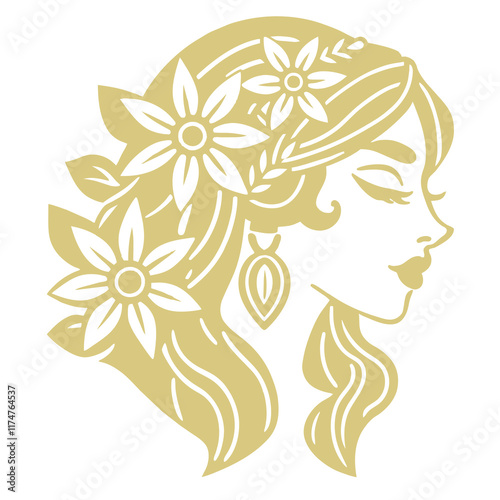 girl with a bouquet of flowers