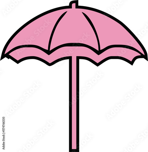 Umbrella isolated on white background icon