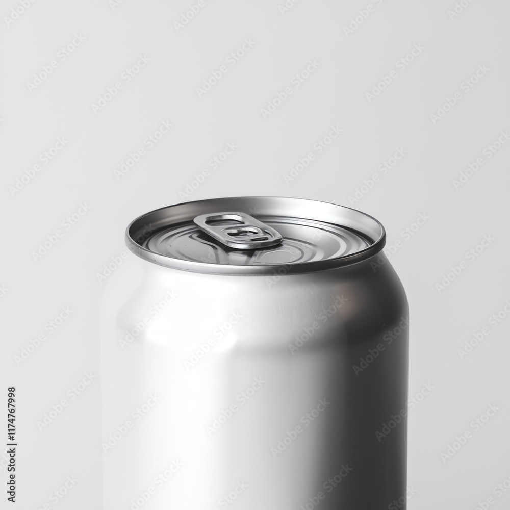 Metallic can top with tab showing in close-up against a plain background Metallic can top with tab showing in close-up against a plain background