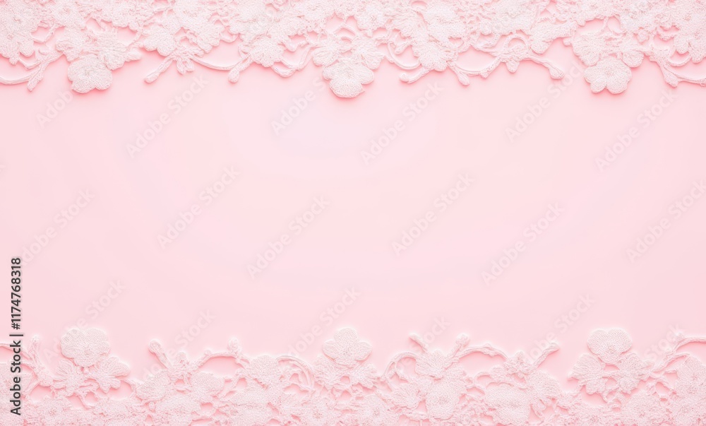 Delicate pink lace design border Delicate pink lace design border