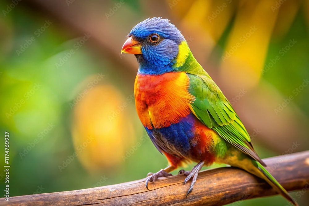 Obraz premium Brazilian Passerinho Bird, Colorful Exotic Avian, Wildlife Photography