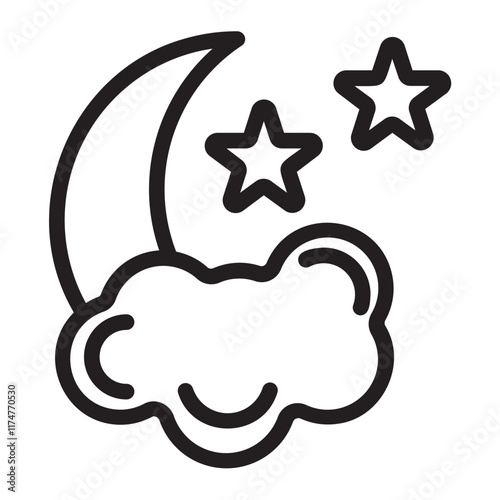 moon line icon