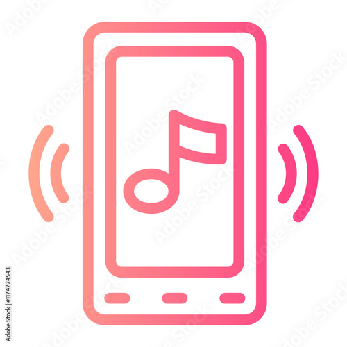 music player gradient icon