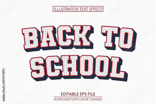 back to school Text Effect. editable text effect