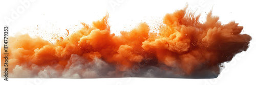 Minimalist explosion on a white backdrop, emphasizing dynamic energy and impact, creating a striking visual contrast. photo