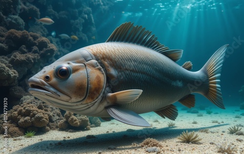 Majestic Ocean Fish Underwater Serenity in Vibrant Hues photo