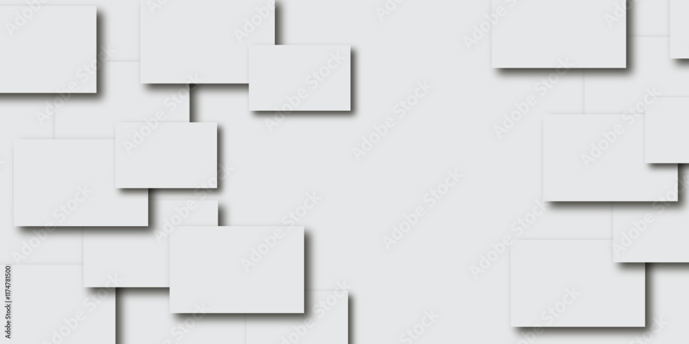 Abstract white square shape with futuristic concept background. Paper texture background. A rectangular wall composed of small white squares. Abstract geometric white and grey rectangle and square Abstract white square shape with futuristic concept background. Paper texture background. A rectangular wall composed of small white squares. Abstract geometric white and grey rectangle and square