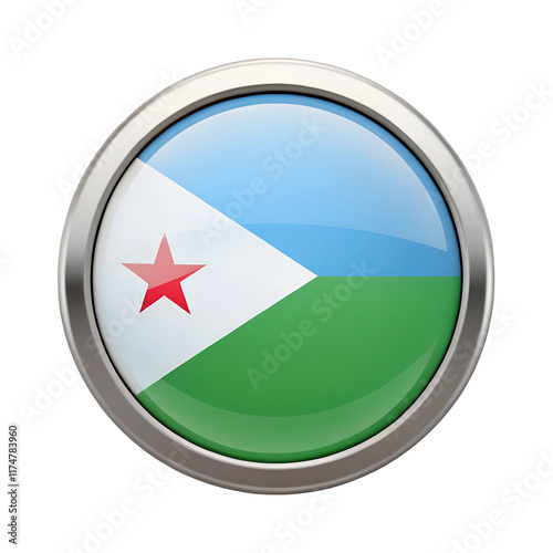 Free Download Djibouti flag in circle icon - GFXLoad