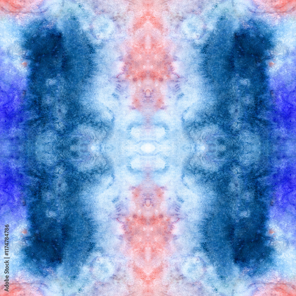 Fototapeta premium Seamless watercolor background image - decorative composition. Use printed materials, signs, items, websites, maps, posters, postcards, packaging.
