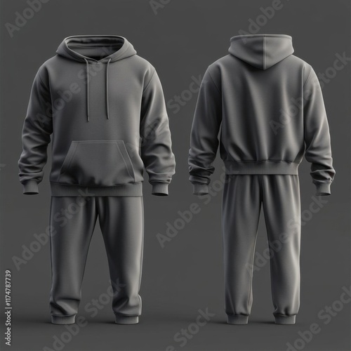 Gray Hoodie and Sweatpants Set: Casual Comfort for Everyday Wear