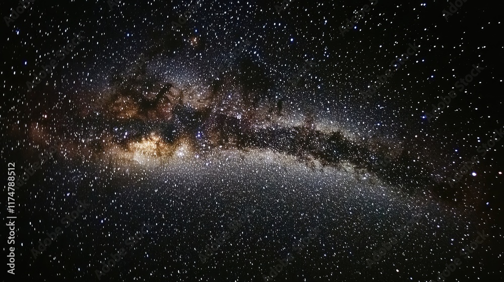 Night Sky Showing Milky Way Galaxy And Stars Night Sky Showing Milky Way Galaxy And Stars