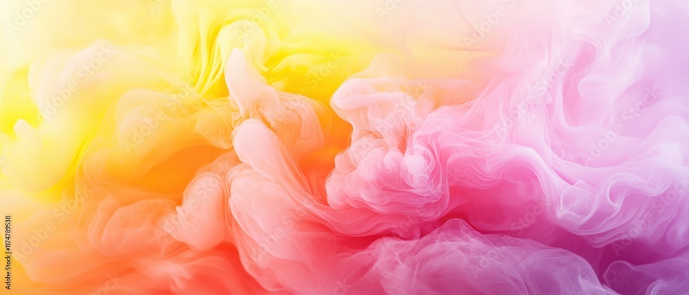 Colorful Abstract Background with Soft Flowing Smoke Ink Blends Colorful Abstract Background with Soft Flowing Smoke Ink Blends