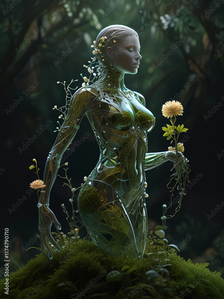 Fototapeta premium surreal, nature, woman