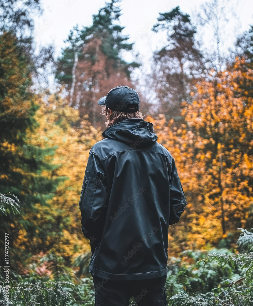 man in autumn park man in autumn park