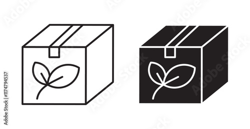 Eco packaging icons vector pack for web designs