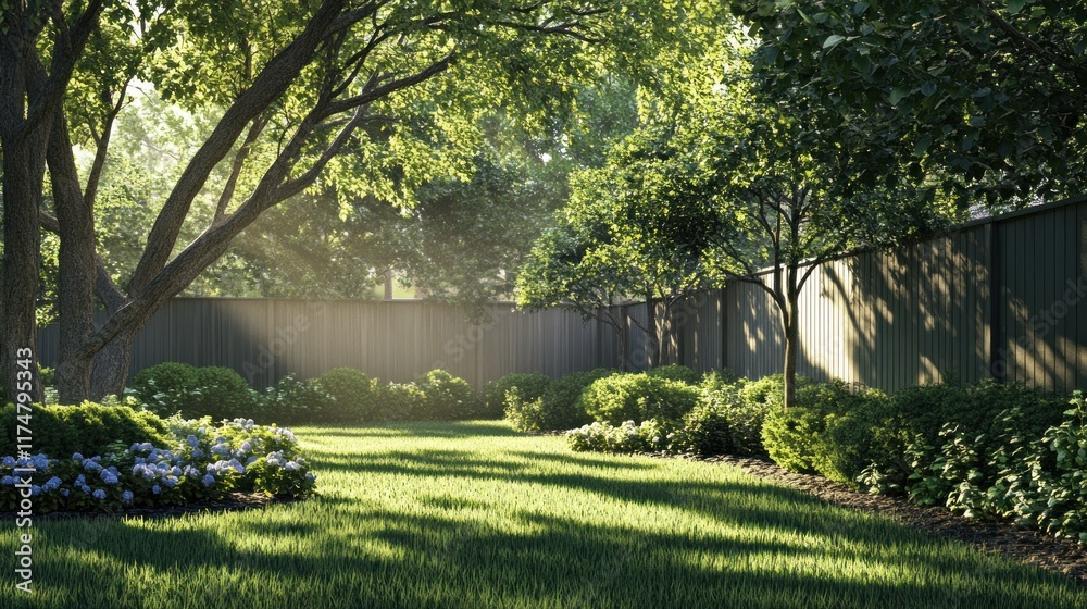 A Tranquil Backyard Oasis Surrounded by Lush Greenery