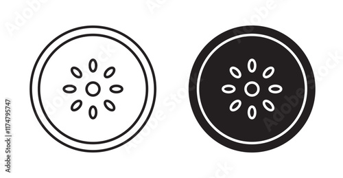 Kiwi icons vector pack for web designs