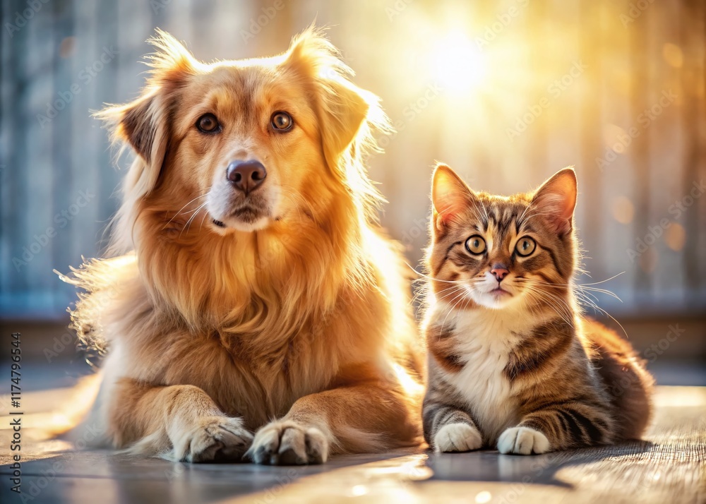 Cute Dog and Cat Napping Together: Peaceful Pet Pals Relaxing on a Sunny Day Cute Dog and Cat Napping Together: Peaceful Pet Pals Relaxing on a Sunny Day