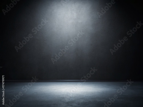 Wallpaper Mural Dark Black Room Background Gradient Texture for Product Display - Minimalist Photography Stock Photo Torontodigital.ca