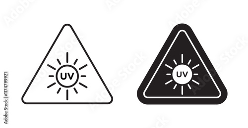 UV light do not look signs vector illustration pack