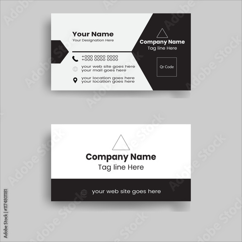 corporate business Card . newest trendy creative corporate multipurpose minimal official business advertising Card with creative corporate trendy geometric shape template print design