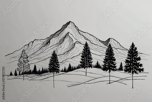 landscape with trees
