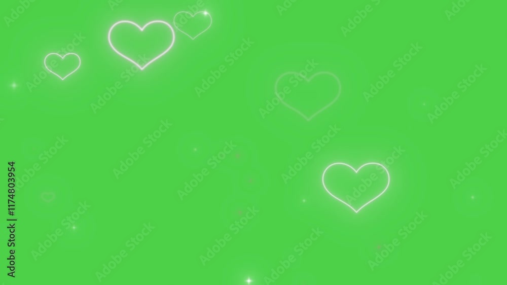 Green screen love effect overlay