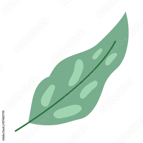 Stylized monstera leaf graphic. perfect for ecofriendly branding, nature themed products, and organic marketing materials