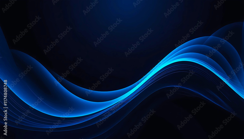 Glowing blue abstract shape, dark grainy black blue background, texture futuristic dynamic poster header cover wallpaper banner backdrop design Glowing blue abstract shape, dark grainy black blue background, texture futuristic dynamic poster header cover wallpaper banner backdrop design
