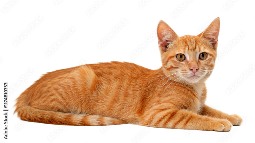 orange cat isolated on white background orange cat isolated on white background