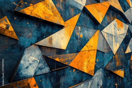 Wall with Triangular Paintings,